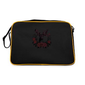 FloralpastelStag by RU - Retro Tasche - Schwarz/Gold - Hinten