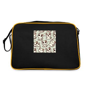 Smile Cat - Retro Bag - black/gold - Back