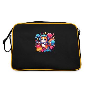 Space cat - Sac Retro - noir/or - Dos