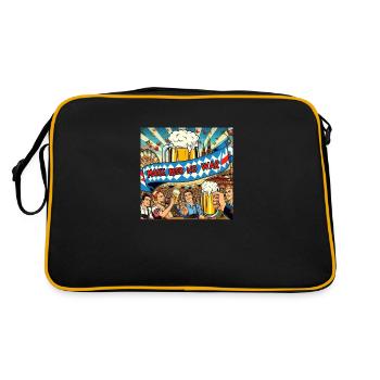 MAKE BEER NO WAR 3 - Retro Tasche - Schwarz/Gold - Hinten