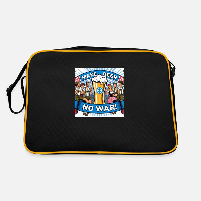 MAKE BEER NO WAR 2 Retro Tasche