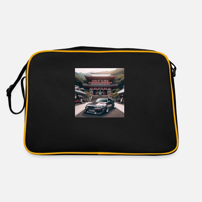JDM Tempel - Retro Tasche - Schwarz/Gold