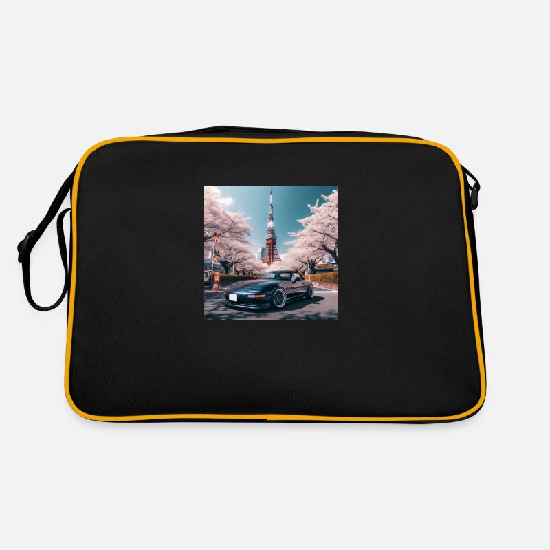 JDM Tower - Retro Tasche - Schwarz/Gold