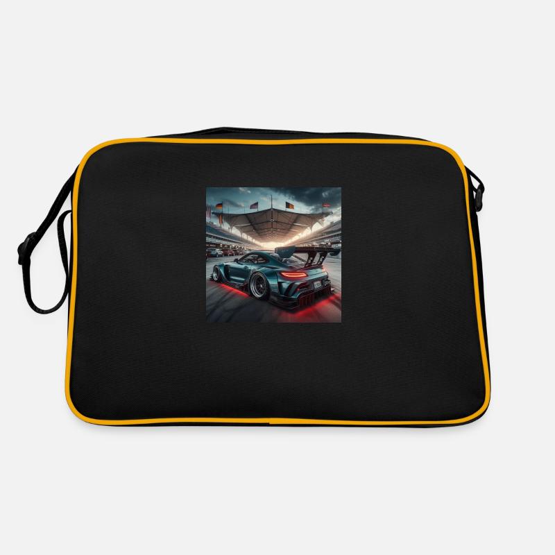 Auto - Retro Tasche - Schwarz/Gold