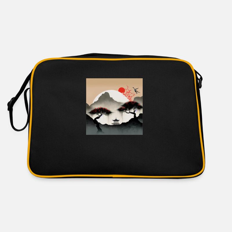 Chinesische Landschaft Retro Tasche