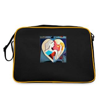 A small heart - Retro Bag - black/gold - Back