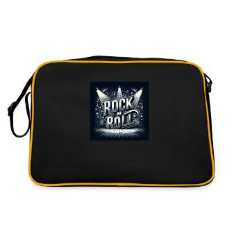 Rock'n'Roll - Retro Tasche - Schwarz/Gold - Hinten