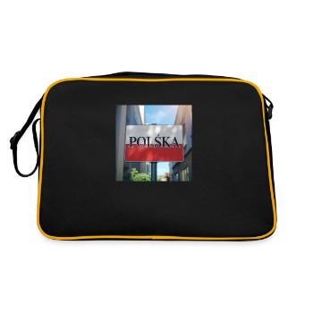 Polen - Retro Tasche - Schwarz/Gold - Hinten