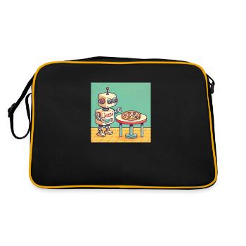 Pizza Bot - Retro Bag - black/gold - Back