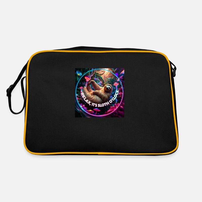 Relax it’s sloth o clock Retro Bag