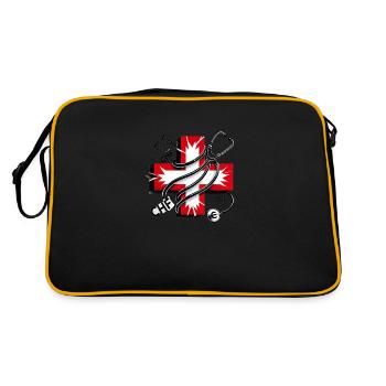 Kranke Schweiz - Retro Tasche - Schwarz/Gold - Hinten