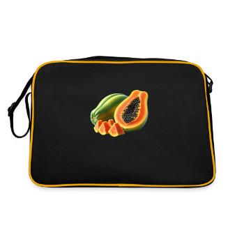 Papaya - Retro Tasche - Schwarz/Gold - Hinten
