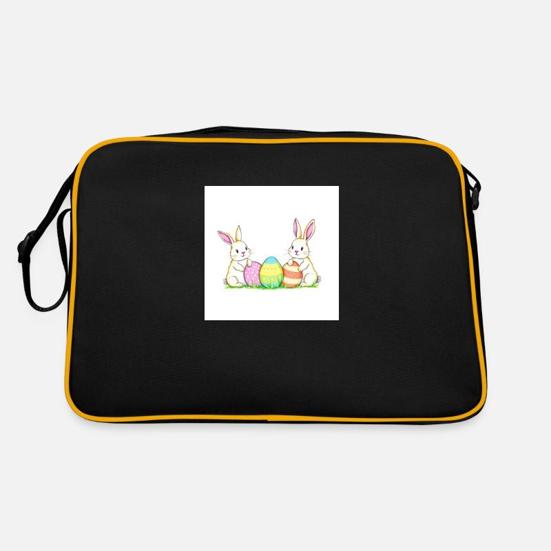 Kunterbunte Osterfreude Retro Tasche