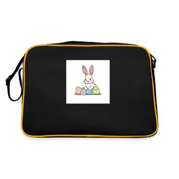 Zauberhafte Osterfreude - Retro Tasche - Schwarz/Gold - Hinten