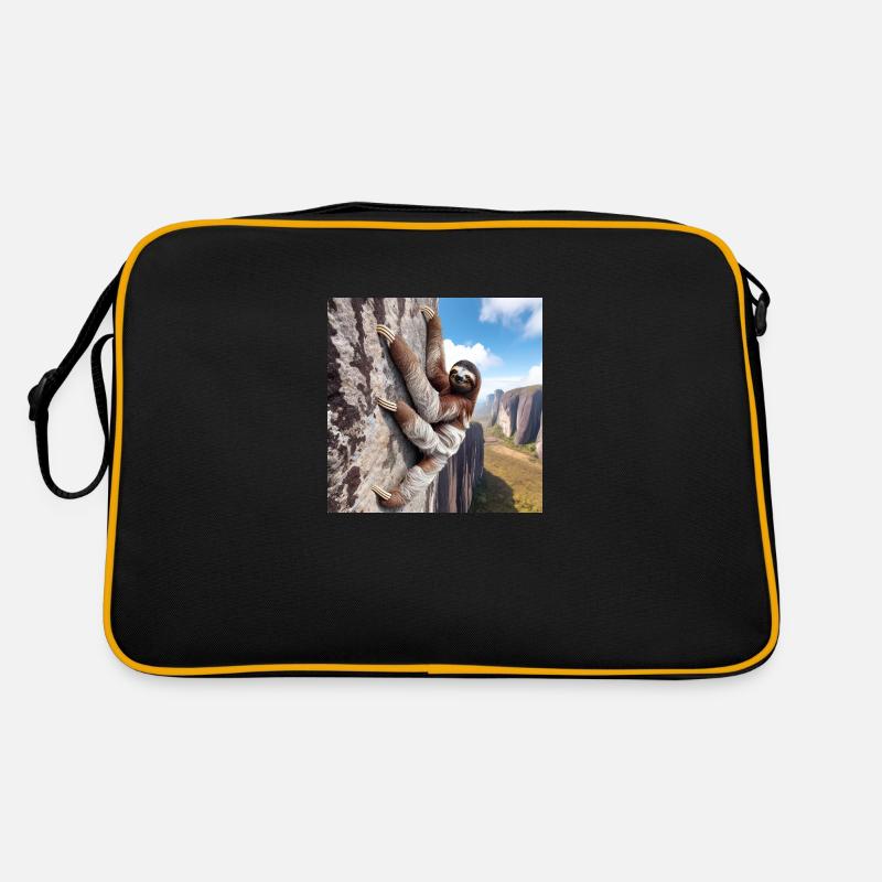 Faultier Wanderer FreeClimber - Retro Tasche - Schwarz/Gold