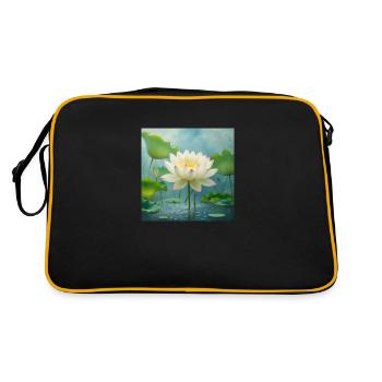Lotus blossom - Retro Bag - black/gold - Back