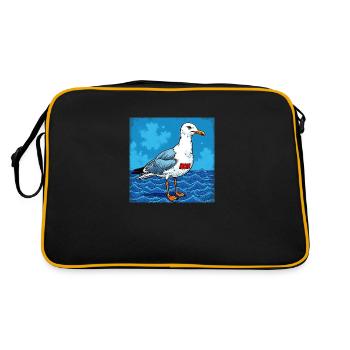 Moin, vous les pirates de la plage - Sac Retro - noir/or - Dos