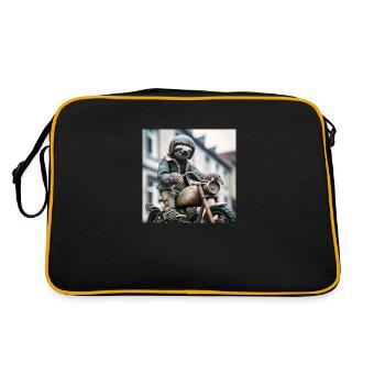 Sloth Wanderer Gentelmen Biker - Retro Bag - black/gold - Back