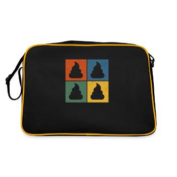 Pop Art – bunt & ironisch - Retro Tasche - Schwarz/Gold - Hinten