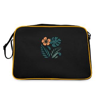 Aloha Flora - Retro Tasche - Schwarz/Gold - Hinten