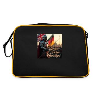 Flux Dev a medieval knight from the Crusades - Retro Tasche - Schwarz/Gold - Hinten