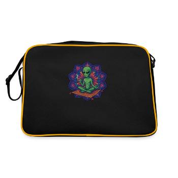 Kiffikus - Retro Tasche - Schwarz/Gold - Hinten