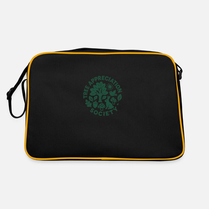 Tree Lover - Tree Appreciation Society - Retro Bag - black/gold
