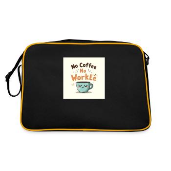 Flux Dev Vibrant minimalist tshirt illustration cf - Retro Tasche - Schwarz/Gold - Hinten
