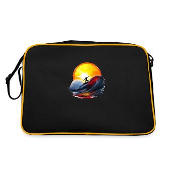 Surfer jusqu’au coucher du soleil - Sac Retro - noir/or - Dos
