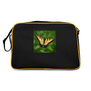 Eastern Tiger swallowtail - Retro Bag - black/gold - Back