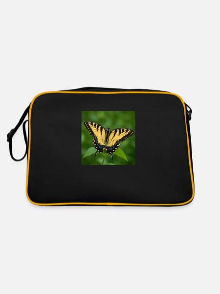 Eastern Tiger swallowtail - Retro Bag - black/gold - Back