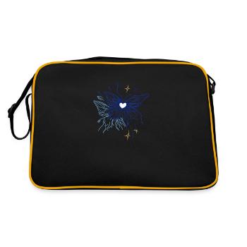 Papillon en forme de cœur - Conception magique au trait - Sac Retro - noir/or - Dos