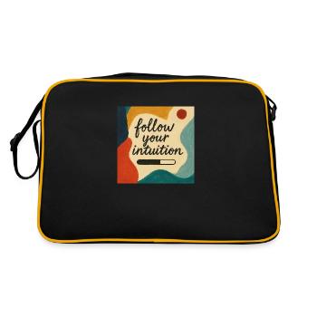 Intuition in Farbe - Retro Tasche - Schwarz/Gold - Hinten