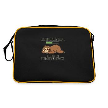 Paresseux en mode d’économie d’énergie - Sac Retro - noir/or - Dos