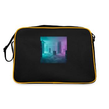 Ville Néon Éthérée - Sac Retro - noir/or - Dos