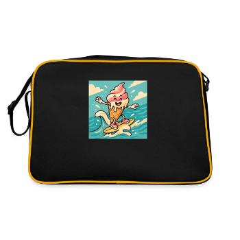 Glace Surfeuse – Fun & Fraîcheur Estivale - Sac Retro - noir/or - Dos