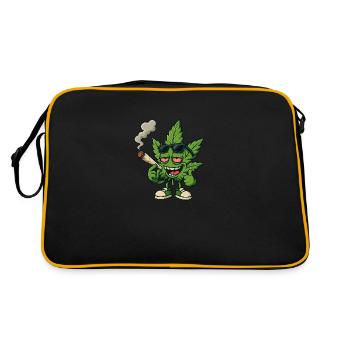 Dr. Greenhit - Retro Tasche - Schwarz/Gold - Hinten