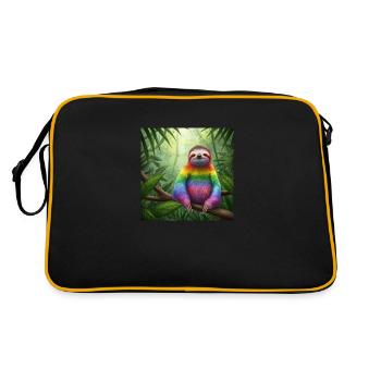 Sloth Wanderer PRIDE - Retro Bag - black/gold - Back
