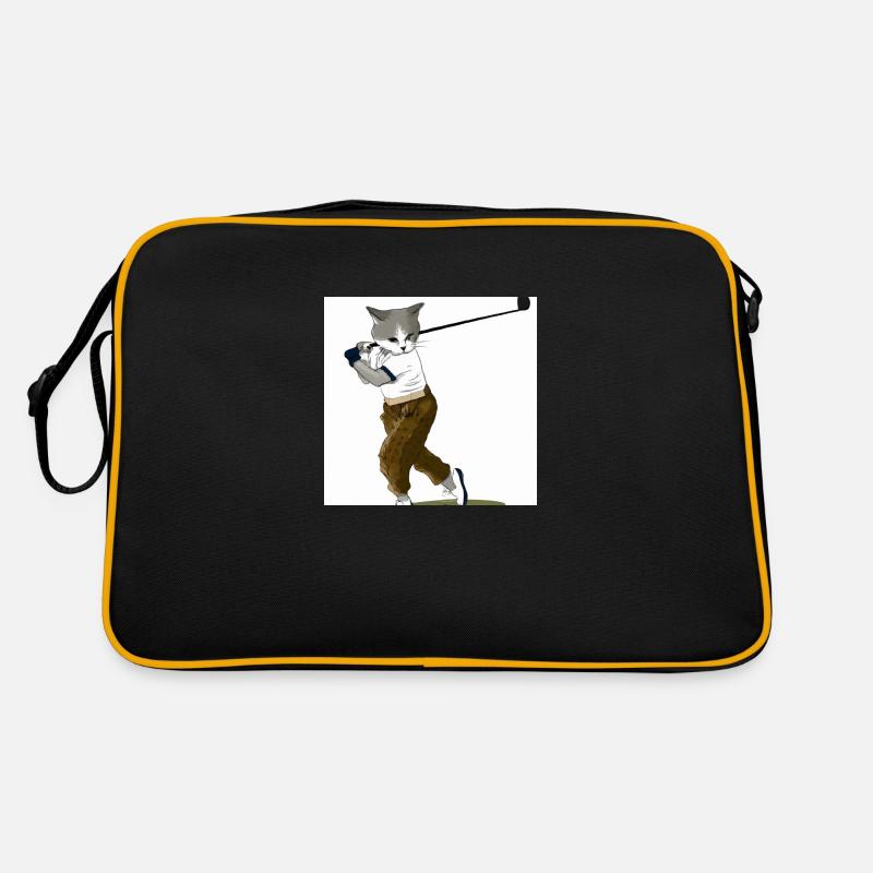 Die golfende Katze Retro Tasche