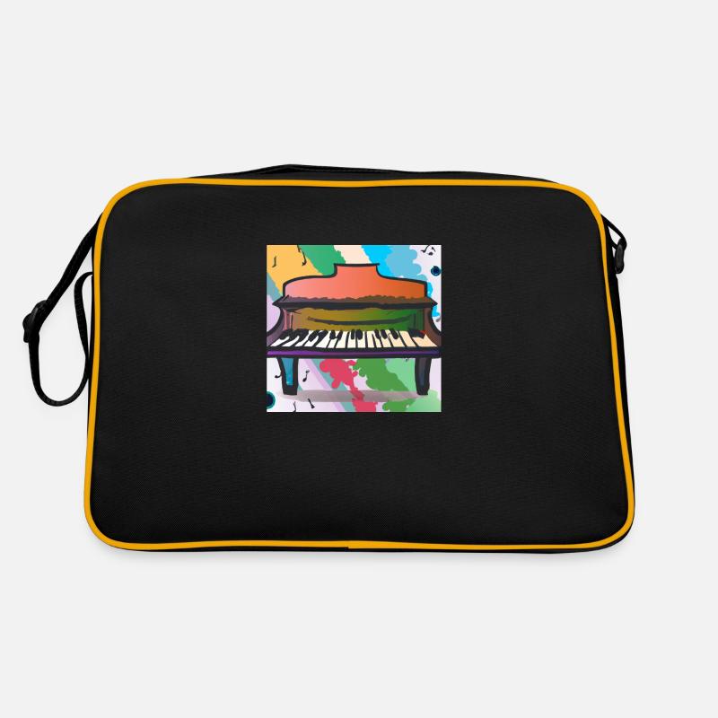Kunterbuntes Piano Retro Tasche