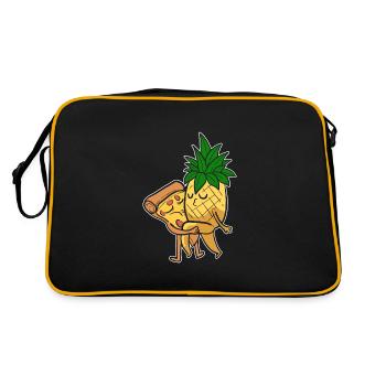 Pizza à l’ananas Hawaï - Sac Retro - noir/or - Dos
