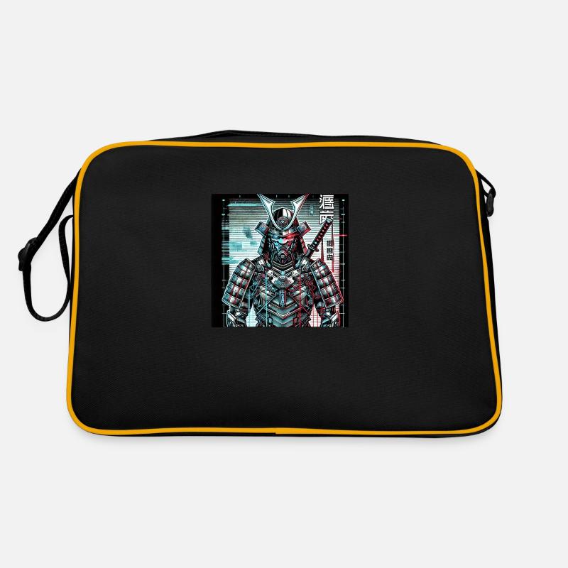 Cyberpunk Samurai – Neon Shadow Retro Tasche