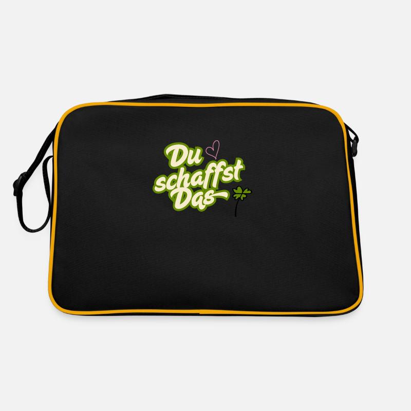 Du schaffst das Retro Tasche