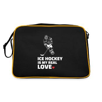 I love ice hockey - Retro Bag - black/gold - Back