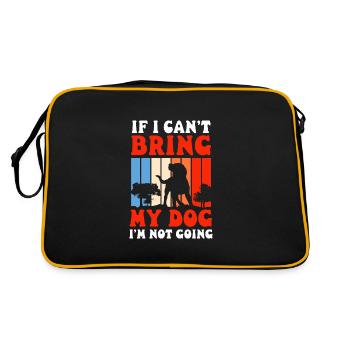 Dog lover, dogs, dog school, animal lover - Retro Bag - black/gold - Back