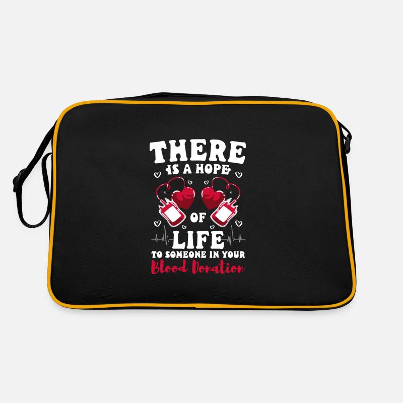 Blutspenden Hilfe Sozial Retro Tasche
