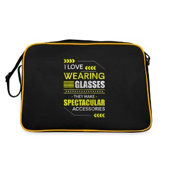 Spectacle wearer Optician Optician Diopter - Retro Bag - black/gold - Back