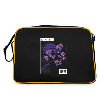 Cherry Blossom Japan Esthétique Japonaise - Sac Retro - noir/or - Dos
