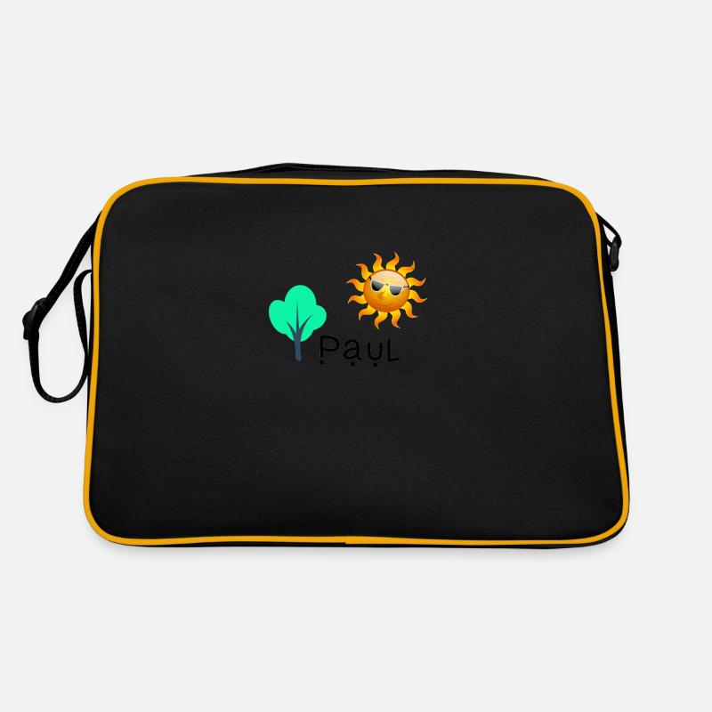 Paul - Retro Tasche - Schwarz/Gold