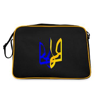 Ukraine Coat of Arms Trident Gyrfalcon Trident Volume V2 - Retro Bag - black/gold - Back